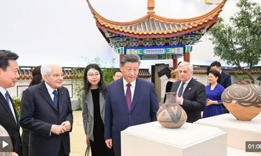 独家视频丨习近平同意大利总统马塔雷拉共同赏鉴境外归还文物