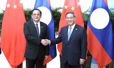 李强会见老挝总理宋赛