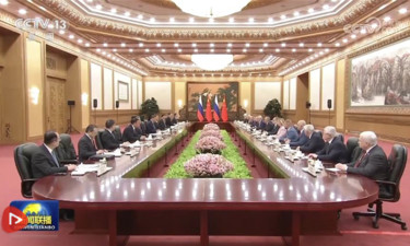 習(xí)近平會(huì)見俄羅斯國家杜馬主席沃洛金