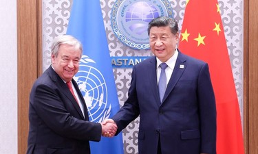 习近平会见联合国秘书长古特雷斯