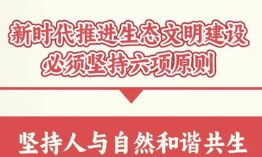 学习卡丨新时代推进生态文明建设的六项原则