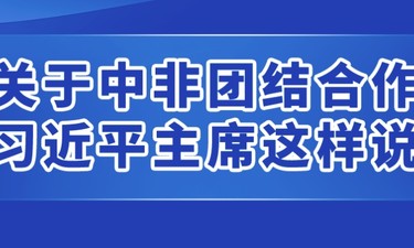 权威速览 | 关于中非团结合作，习近平主席这样说