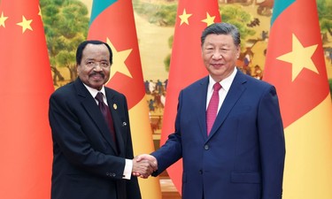 习近平会见喀麦隆总统比亚
