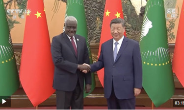 习近平会见非盟委员会主席法基