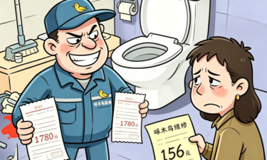 报价156元实收1780元，网上同款仅550元：啄木鸟维修再陷“天价马桶”风波