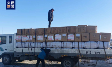 蒙古国遭受严寒和暴风雪侵袭 中国援助物资运抵乌兰巴托