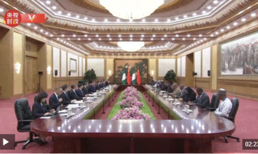 独家视频丨习近平同尼日利亚总统提努布会谈