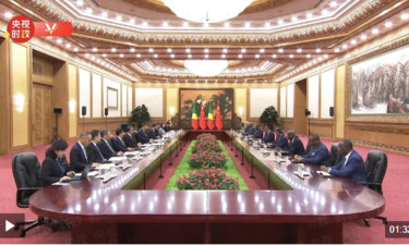 独家视频丨习近平同刚果（布）总统会谈：巩固好发展好中刚传统友谊 为中非关系塑造典范