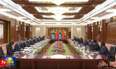 习近平会见坦桑尼亚总统哈桑
