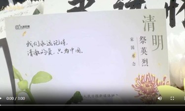 家国永念！清明的英烈墓前摆满了网友留言