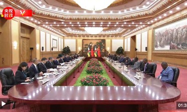 独家视频丨习近平会见中非总统：中国同中非共和国虽然远隔重洋 但始终携手并肩 心心相印