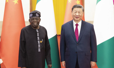 习近平同尼日利亚总统提努布会谈