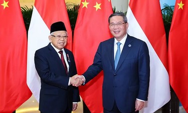 李强会见印度尼西亚副总统马鲁夫